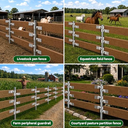 8 Pack Horse Panel Clamps Wood Boards, Fit 1-5/8" Livestock Corral Panels