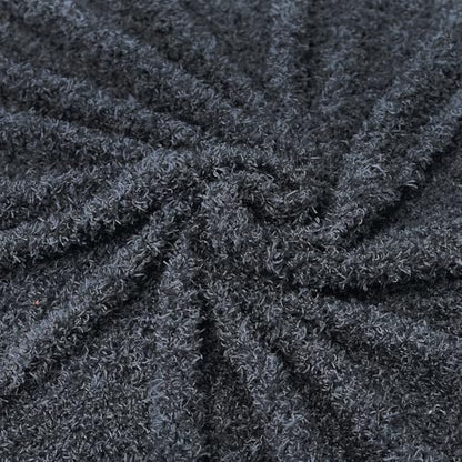 Surf turtle Charcoal Black Curly Teddy Fleece Faux Fur Fabric 36" x 59" - color: Charcoal Black, size: 36 x 59 inches