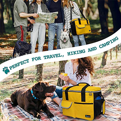 PetAmi Dog Travel Bag Organizer, Pet Supplies Diaper Tote, Yellow Medium - color: Yellow, size: Medium - 14.5"L x 8"W x 12.0"H