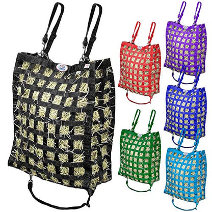 Derby Originals Superior Slow Feeder Horse Hay Bag with Super Tough Bottom and 1 Year Warranty - color: Black