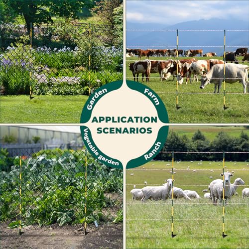 48In/4FT Fiberglass Step-in Electric Fence Posts