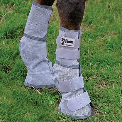 Cashel Crusader Horse Leg Guard Fly Boots 3, Grey, Mini Pony, (CASC-LG3) - color: Grey, size: Mini Pony