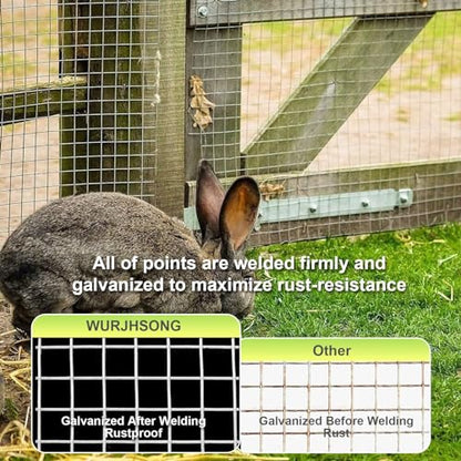 Hardware Cloth 8'' x 10' 1/2 in Galvanized Wire Mesh Roll (19 GA) Chicken Wire Fence Roll for Chicken Pen/coop Fences, Screen mesh, Rabbit/Snake Fences, Poultry enclosures, Handicraft Making, etc. - size: 8In x 10Ft