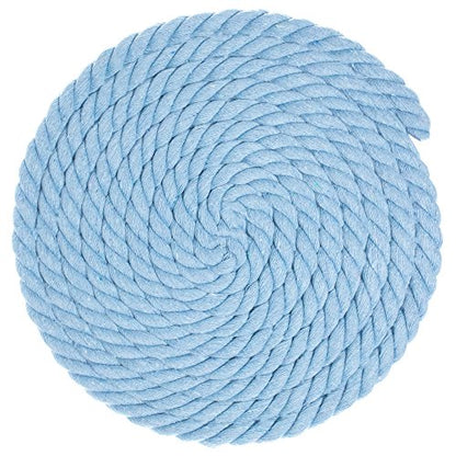 Super Soft 3 Strand Twisted Cotton Rope (Ice, 1/2 Inch x 10 Feet) - color: Ice, size: 10 Feet X 1/2 Inch