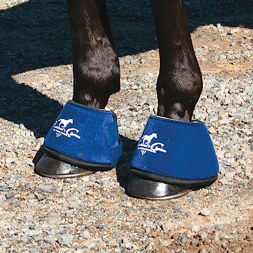 Professional's Choice Quick-Wrap Bell Boots | Ultimate in Hoof and Soft Tissue Protection | 360 Degree Wrap | Small, Medium, Large - color: Royal Blue, size: Medium