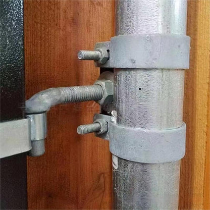 J-Bolt Post Hinge with 5/8" Hinge Pin Galvanized Post Gate Hinge for Chain Link Fence, Washers & Nuts Included (6" (2 Pcs)) - size: 6" (2 Pcs)