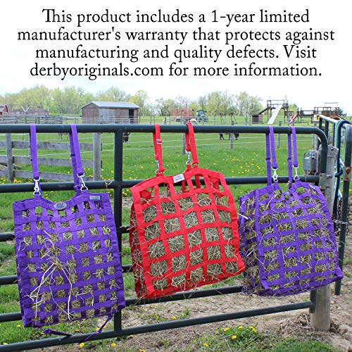 Derby Originals Superior Slow Feeder Horse Hay Bag with Super Tough Bottom and 1 Year Warranty - color: Royal Blue