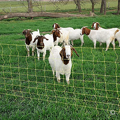 Premier 1 Yellow Pos/Neg Goat & Sheep Net Fence – 42"H x 100'L