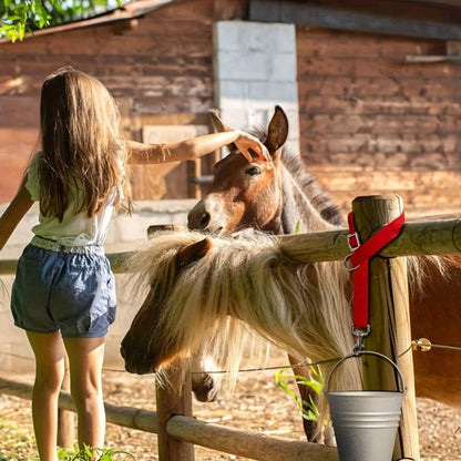 1 Pack Adjustable Nylon Horse Bucket Hanger Strap, Hay Net Water Feed Holder, Heavy Duty Barn Stall Hanging Strap