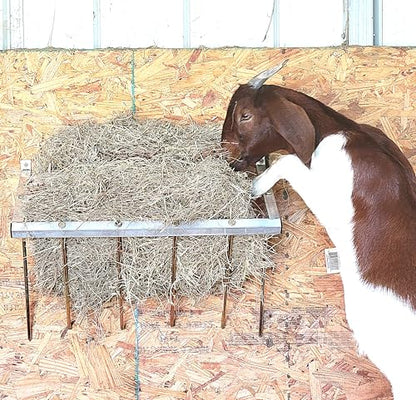 24 Inch Wall Mounted Sheep & Goat Two Flake Hay Feeder USA Texas Made Quality Aluminum