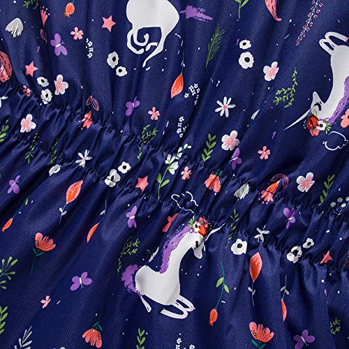 Girls Rain Jacket, Windbreaker Kids Raincoat Waterproof Zip Jacket with Fleece Liner - color: Navy, size: 12