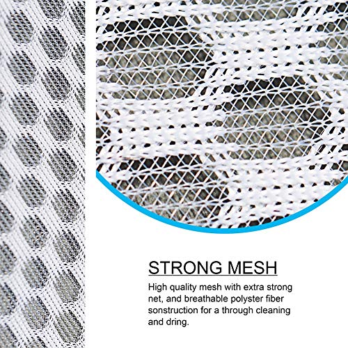 Tenrai Laundry Bag Mesh Wash Bag，Use YKK Zipper，Tote Bag Bathroom Hanging, Bra Fine Mesh Wash Bag for Underwear 3 Bags（3L Cellular Mesh）