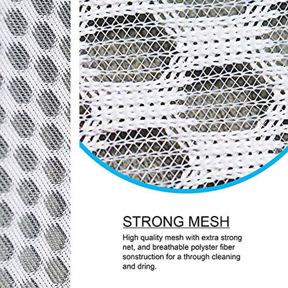 Tenrai Laundry Bag Mesh Wash Bag，Use YKK Zipper，Tote Bag Bathroom Hanging, Bra Fine Mesh Wash Bag for Underwear 3 Bags（3L Cellular Mesh）