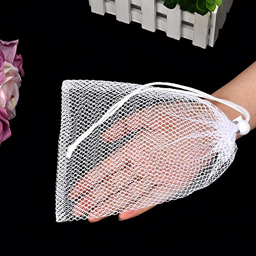 TecUnite 10 Pack Mesh Drawstring Bags for Laundry, 5.5 x 7.5 Inch, White - color: White, size: 5.5 x 7.5 Inch