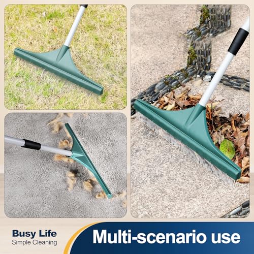 Yocada Artificial Turf Rake Grass Brush Broom Carpet Lawn Leaf Rake 56.69"