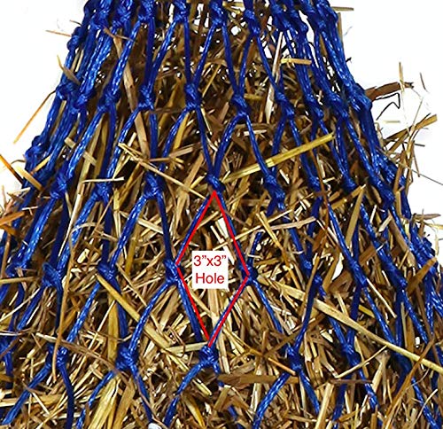 Majestic Ally Hay Net, Set of 2, Length - 54”, Holes 3"x3" for Horses - color: Red