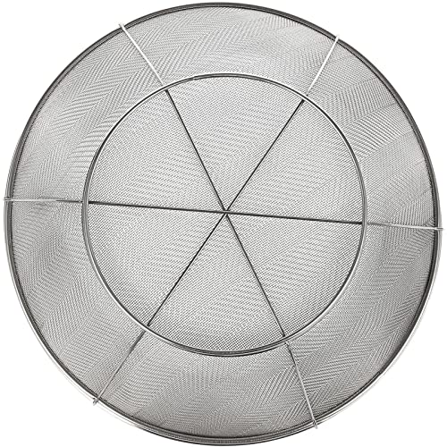 Juvale Stainless Steel Fine Mesh Strainer - Durable Rust-Resistant Mesh Colander - Ergonomic Handle Rice Colander - Ultra-Fine Flour Sifter - Dishwasher Safe with Stable Design - 11 in x 4 in, Silver