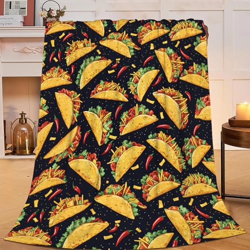 Taco Throw Blanket for Women Girls Taco Lovers Gifts 50"x40" - color: Taco, size: 50" x 40"