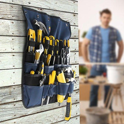 PT-N018 MultiPatternal Adjustable Hanging Bag Tool Organizer, Blue
