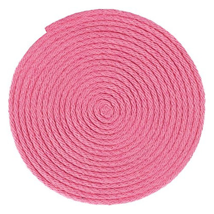Golberg Solid Braid Poly Cotton Rope – (1/4 Inch x 10 Feet, Pink) - color: Pink, size: 1/4" x 10'