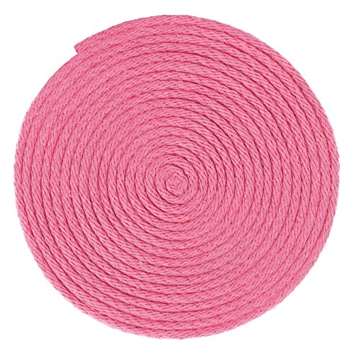 Golberg Solid Braid Poly Cotton Rope – (1/4 Inch x 50 Feet, Pink) - color: Pink, size: 1/4" x 50'