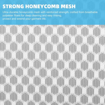 Honeycomb Mesh Laundry Bags for Delicates - 12x16 Inches Medium Washing Bags for Bras, Lingerie, Socks, Baby Clothes - Gentle Wash Protection with Zipper Closure (6)
