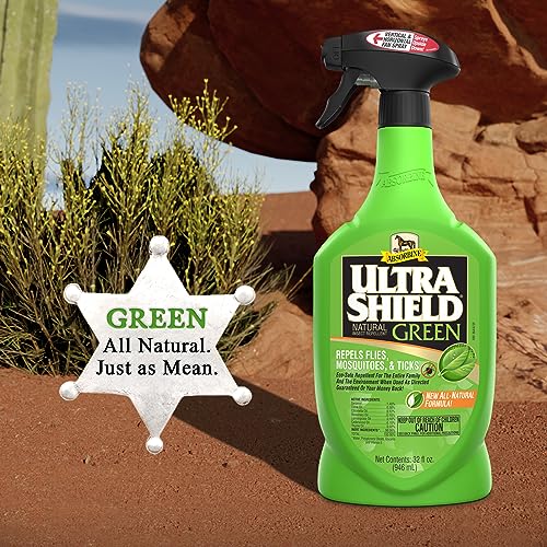 Absorbine UltraShield Green Natural Insect Repellent, 32 oz Sprayer - size: 32 Fl Oz (Pack of 1)