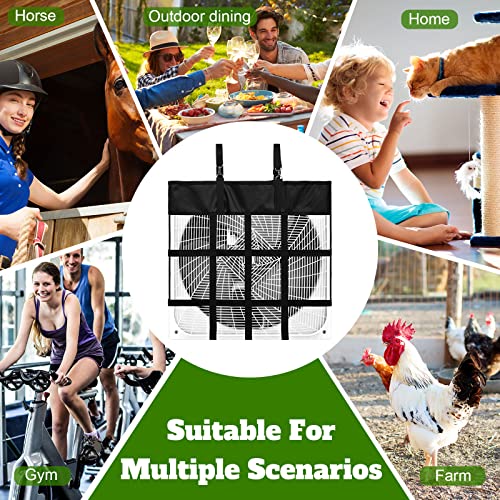 Tessco for you 1 Pcs Box Fan Holders for Horse Stall, Nylon Bag,Black - color: Black