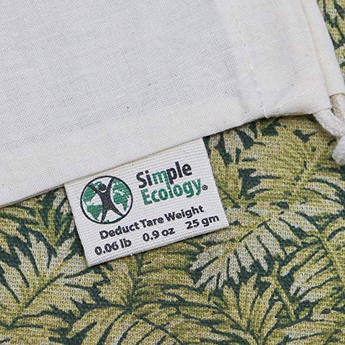 Simple Ecology Reusable Grocery Produce Shopping and Storage Bags, Organic Cotton Muslin, Medium 3 pack - size: Medium (10"x12") - 3 Pack