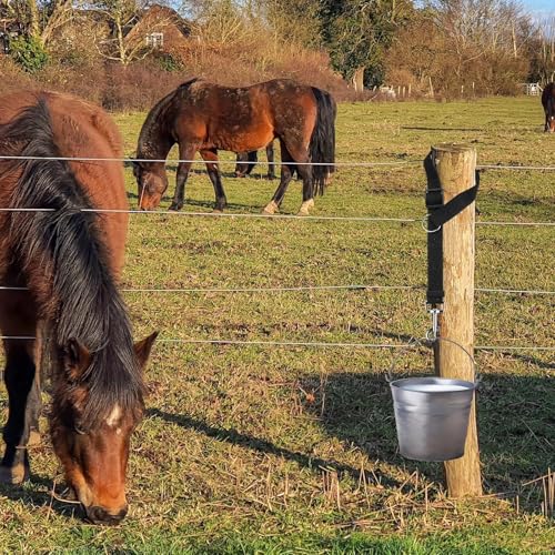 STARVAST 10 PCS Horse Bucket Straps, Sturdy Nylon Bucket Straps Adjustable Horse Trailer Ties for Water Bucket Horse, Hay Nets, Water Buckets, Horse Outdoor Feeders