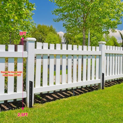 Fence Post Repair 2pcs,H-Shaped Double Ground Spike for Tilted Wood Post - size: 2PCS