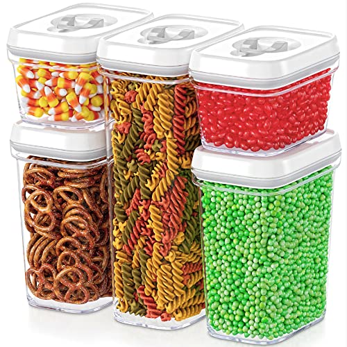 DWËLLZA KITCHEN Airtight Food Storage Containers with Lids - 5 Piece Set - Kitchen Accessories - Pantry Organization and Storage Containers for Food - Clear BPA-Free - Keeps Food Fresh & Dry - color: 07 (Set of 5)