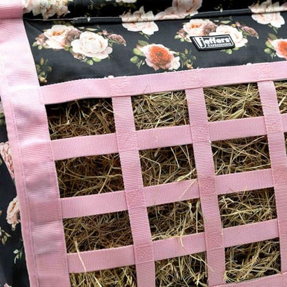 Jeffers Expression Extend Feed Hay Bag for Horses - Rose Garden