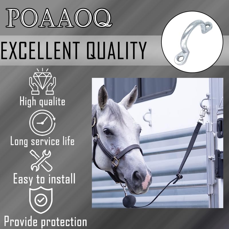 2in Bolt-On Trailer Tie Loop Ring Replacement 4Pcs | Aluminum Tie Down Ring, 2in ID, Bolt-On Lashing Rope Loop, for Horse Trailer, 4Pcs
