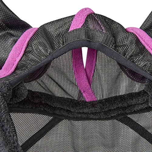 WeatherBeeta ComFiTec Deluxe Durable Mesh Mask with Ears & Nose, Black/Purple, Pony - color: Black/Purple, size: Pony