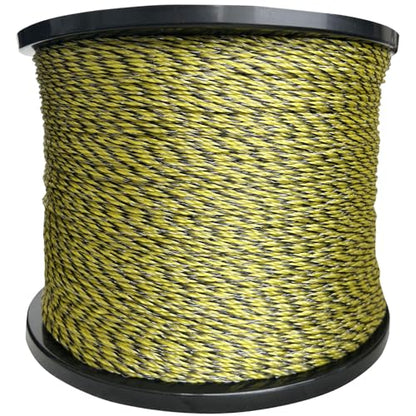 Upgraded Electric Fence Polywire 5050 Feet 1540 Meters, 6 Stainless Steel Strands for Reliable Conductivity and Rust Resistance, Portable Electric Fencing,UV, Rust Resistant - size: 5050 Feet/1540 Meters