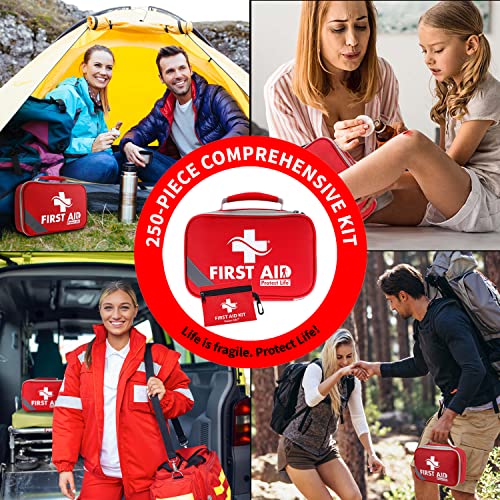 Protect Life First Aid Kit for Home & Business, 250 Pcs - size: 250 Pieces