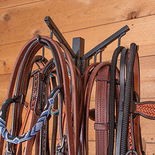 EASY-UP Pro Series Free Standing Bridle Rack | Perfect for Busy Stables | Holds 16+ Bridles | Portable & Easy Assembly | Space-Saving Design | 7-Year Warranty