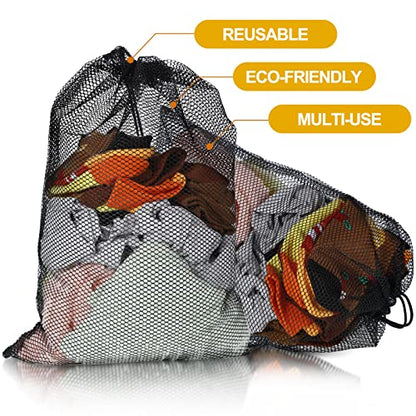 TecUnite 10 Pack Mesh Drawstring Bags for Laundry, 12 x 16 Inch, Black - color: Black, size: 12 x 16 Inch