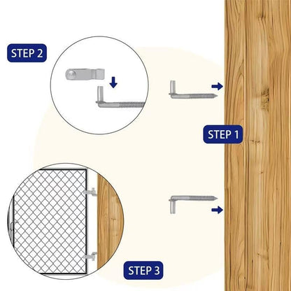 Wood Post Screw in Lag Screw Gate Hinge for Farm Wooden Fences with 5/8" Pin (4-1/2" (4Pcs)) - color: 4-1/2" (4Pcs)