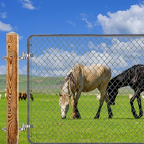 Insaga M16x 6'' J-Bolt Gate Hinge, 304 Stainless Steel J-Bolt Post Hinge for Farm Gate, 5/8" Male Pin J-Bolt Hinge for Chain Link Fence Gate, Gate Hinges for Metal Gates (4Pcs) - color: M16-6''-4PCS