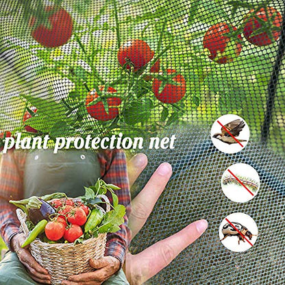 Portable Chicken Run Hen Coop,Walk-in Poultry House,Outdoor Gardening Net,Easy-up Small Animals Enclosure for Protecting Pet and Plant with Metal Frames and 10 Stakes in Backyard and Farm