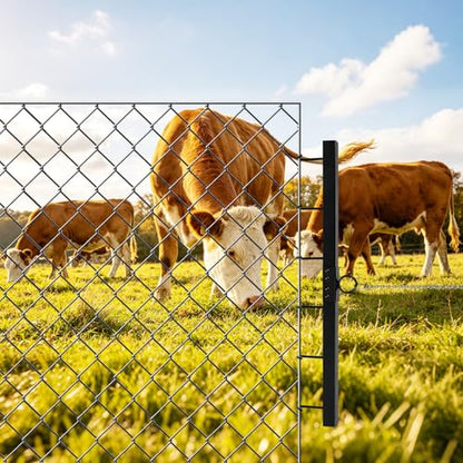 Steel Chain Link Fence Stretcher with 6 Thicken Hook | Anti-rust Surface Woven Wire Fence Stretcher, Upgrade Field Fence Stretcher with Reinforced Lining, Detachable Structure