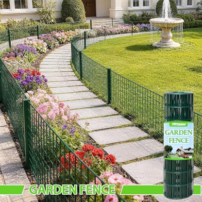 Green PVC Coated Welded Wire Fencing,2"x4" 14 Gauge,60inch H x 100ft L Garden Wire Fence Roll,2/3/4/5/6ft Tall x 50/100 ft Long Hardware Cloth Metal Mesh for Yard,Farm,Chicken,Dog,Vegetable Protection - color: Green, size: 2"x4" 60inx100ft