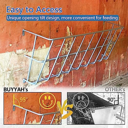 55" Long Hay Feeder Goat 30 Gallon - size: 55INCH