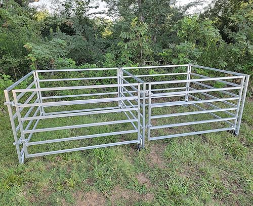 Aluminum 5 FT X 5 FT 6 Rail 40" Tall Sheep & Goat ADD-ON STALL KIT Panel Pen