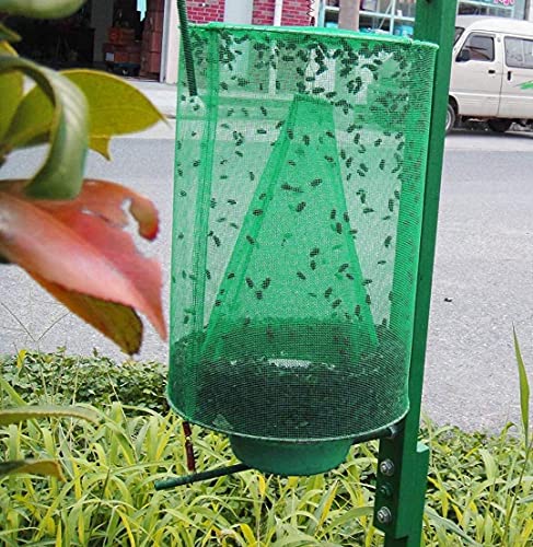 8 Pack Ranch Fly Trap, Hanging Fly Catcher, The Most Effective Trap Ever Made with Pots, Cage Catcher for Indoor and Outdoor, Family Farms, Park, Restaurants