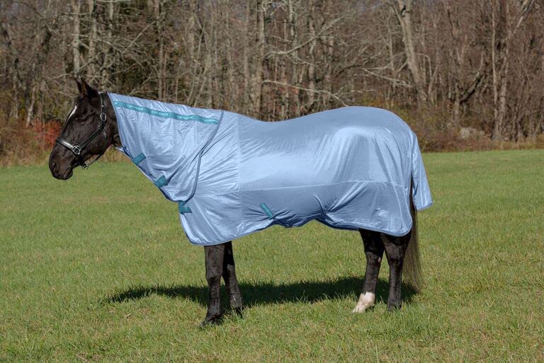 TuffRider Comfy Mesh Combo Neck Fly Sheet 72 Blue - color: Blue, size: 72 in