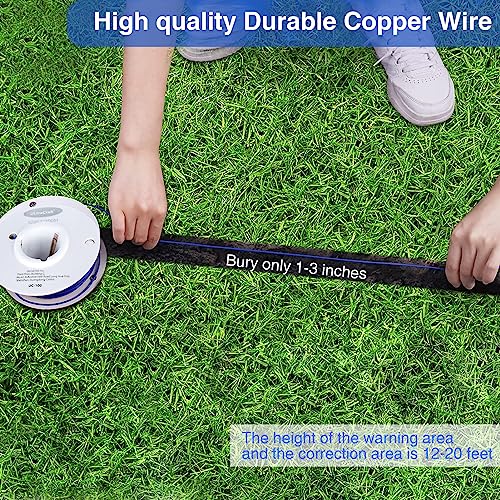 Basic In-Ground Pet Fence - Underground 2 Dog Fence System, Electric Fence for Dogs Waterproof Training 2 Collars for Dog Over 20lb, Wireless Electric Dog Fence System (2 Dog System)