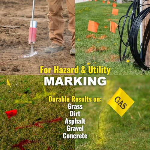 Inverted Utility Marking Spray Paint 18oz (Turf Green) - color: Turf Green